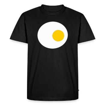 Cadeau œuf au plat, œuf, œufs, poulets, poulet - T-shirt Premium bio Homme - noir - Devant - Nico (187cm)