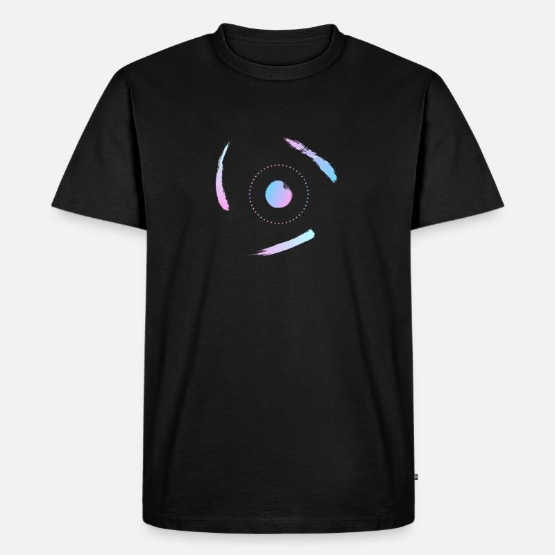 Elektronen umkreisen das Atom - Männer Premium Bio T-Shirt - Schwarz