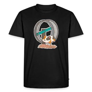 Hamster Wheel Hamster Gold Hamster - Men's Premium Organic T-Shirt - black - Front - Nico (187cm)