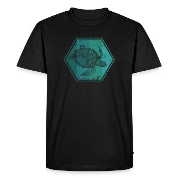 Tortoises - Men's Premium Organic T-Shirt - black - Front - Nico (187cm)