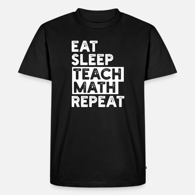 Mathelehrer Mathematik - Männer Premium Bio T-Shirt - Schwarz