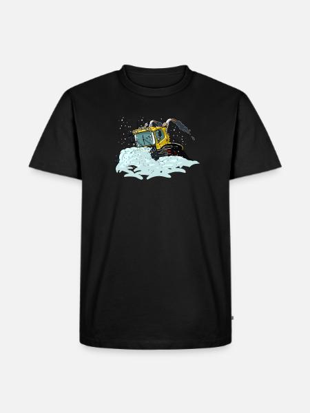yellow snow shovel - Men's Premium Organic T-Shirt - black