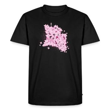 lush lilac splendor of pink lilac flowers - Men's Premium Organic T-Shirt - black - Front - Nico (187cm)