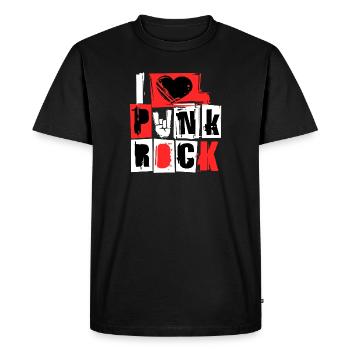 J'aime le punk rock punk rock musique hard rock metal - T-shirt Premium bio Homme - noir - Devant - Nico (187cm)