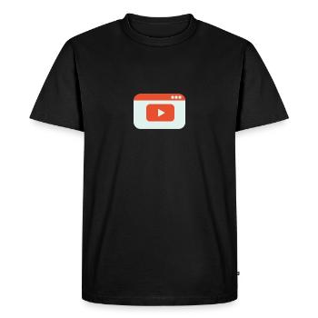 Video Playback Window Icon - Men's Premium Organic T-Shirt - black - Front - Nico (187cm)