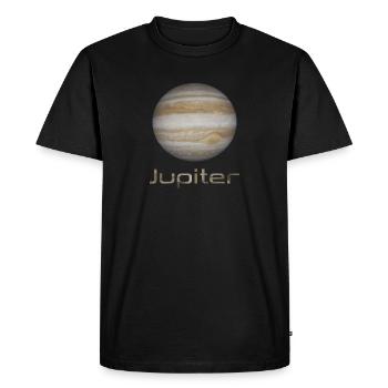 Jupiter - Men's Premium Organic T-Shirt - black - Front - Nico (187cm)