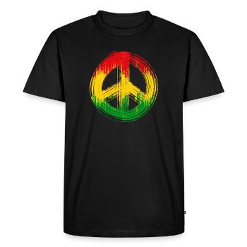 Amour paix unité jamaïque reggae reggae musique - T-shirt Premium bio Homme - noir - Devant - Nico (187cm)