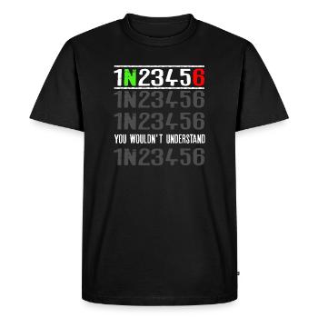Code Glyphs You Wouldn't Understand - Men's Premium Organic T-Shirt - black - Front - Nico (187cm)