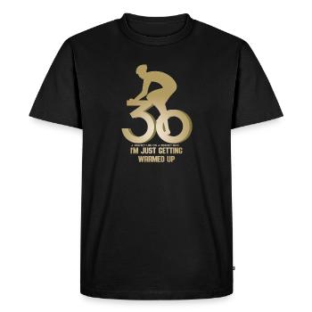 Cycliste 30e anniversaire - T-shirt Premium bio Homme - noir - Devant - Nico (187cm)