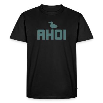 Ahoy Moewe port mer ancre plage vacances maritime - T-shirt Premium bio Homme - noir - Devant - Nico (187cm)