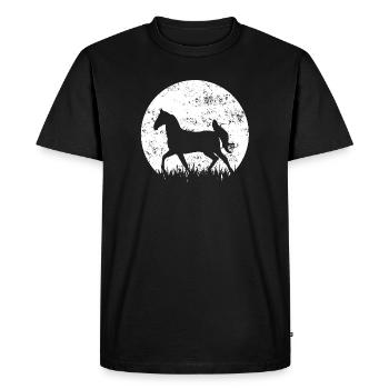 Chevaux chevaux chevaux - T-shirt Premium bio Homme - noir - Devant - Nico (187cm)