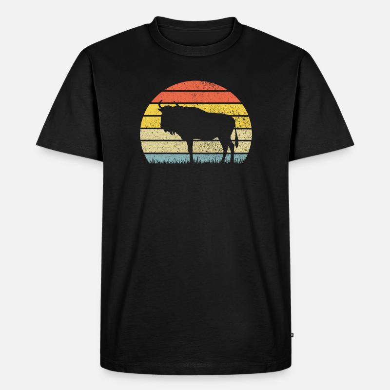 Gnu - Männer Premium Bio T-Shirt - Schwarz