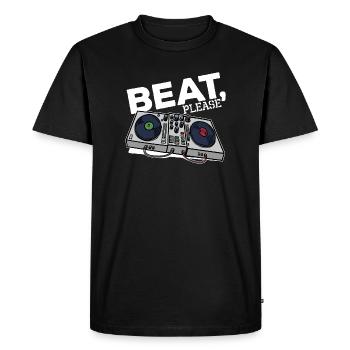 Beatbox Turntable MC DJ Deejay Scratchen Hip Hop - T-shirt Premium bio Homme - noir - Devant - Nico (187cm)