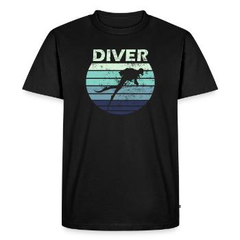 Plongée plongée - T-shirt Premium bio Homme - noir - Devant - Nico (187cm)