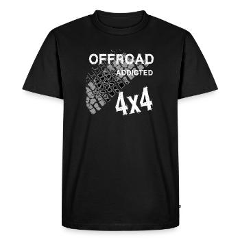 Defender Land-Rover OFF Road White - T-shirt Premium bio Homme - noir - Devant - Nico (187cm)