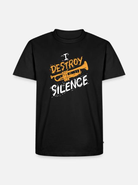 Trompete Trompeter - Männer Premium Bio T-Shirt - Schwarz