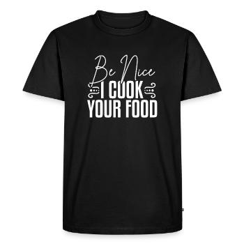 Chef Cuisinier - T-shirt Premium bio Homme - noir - Devant - Nico (187cm)