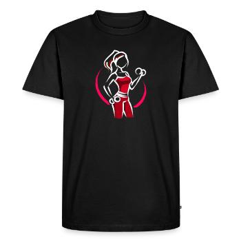 Entraînement d’haltère Gym Gym Sport - T-shirt Premium bio Homme - noir - Devant - Nico (187cm)