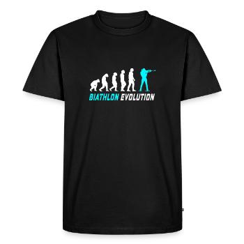Conception / idée cadeau Evolution biathlon - T-shirt Premium bio Homme - noir - Devant - Nico (187cm)