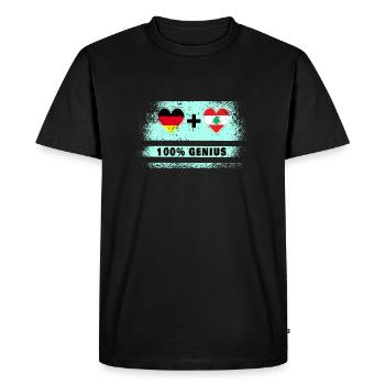 Allemagne et Liban 100 % Genial / Cadeau - T-shirt Premium bio Homme - noir - Devant - Nico (187cm)