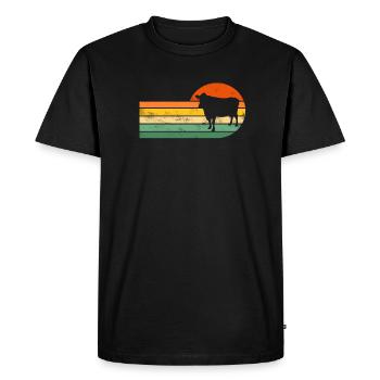 Vache Vaches - T-shirt Premium bio Homme - noir - Devant - Nico (187cm)