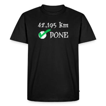 Marathon runner race running endurance jogging gym - Men's Premium Organic T-Shirt - black - Front - Nico (187cm)
