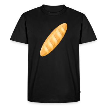 delicious freshly baked golden brown baguette - Men's Premium Organic T-Shirt - black - Front - Nico (187cm)