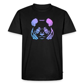 Panda Panda Bear - Men's Premium Organic T-Shirt - black - Front - Nico (187cm)