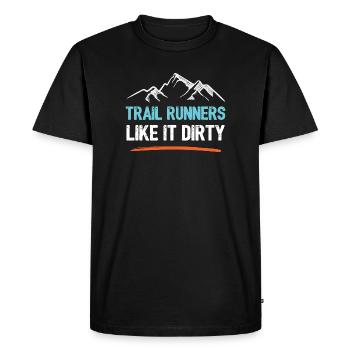 Trail Runners Comme il sale - T-shirt Premium bio Homme - noir - Devant - Nico (187cm)