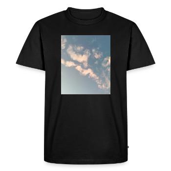 Pastel Clouds Sky Zen Design - Men's Premium Organic T-Shirt - black - Front - Nico (187cm)