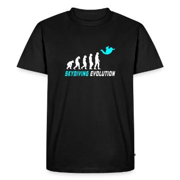 Conception d'évolution de parachute / idée cadeau - T-shirt Premium bio Homme - noir - Devant - Nico (187cm)