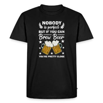 Brasseur de bière Brassage - T-shirt Premium bio Homme - noir - Devant - Nico (187cm)