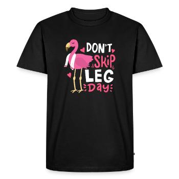 Legday Fitness Musculation Entraînement des jambes - T-shirt Premium bio Homme - noir - Devant - Nico (187cm)