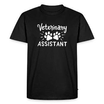 Veterinary Assistant Vet Tech - Men's Premium Organic T-Shirt - black - Front - Nico (187cm)