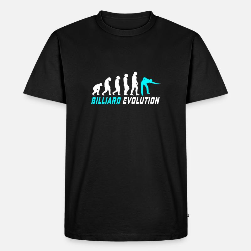 Billard Evolution Design / Geschenkidee - Männer Premium Bio T-Shirt - Schwarz