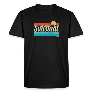 Köln Südstadt Veedel Viertel Retro Vintage Surfer - Männer Premium Bio T-Shirt - Schwarz - Vorne - Nico (187cm)