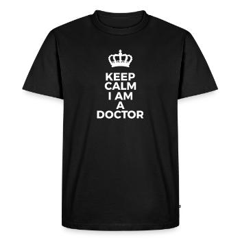 Docteur médecin spécialiste assistant médecin énonciation drôle - T-shirt Premium bio Homme - noir - Devant - Nico (187cm)