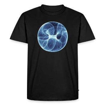 Aquarelle art peinture graphique image chaos 9505ice - T-shirt Premium bio Homme - noir - Devant - Nico (187cm)
