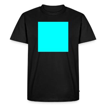 turquoise background texture template personalize - Men's Premium Organic T-Shirt - black - Front - Nico (187cm)