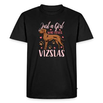 Vizsla - T-shirt Premium bio Homme - noir - Devant - Nico (187cm)