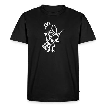 Nurse nurse paramedic social occupation - Men's Premium Organic T-Shirt - black - Front - Nico (187cm)