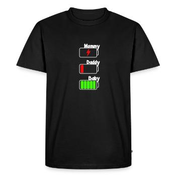 Maman, Papa Bébé Batterie Les Parents Adorent la Famille Ge - T-shirt Premium bio Homme - noir - Devant - Nico (187cm)