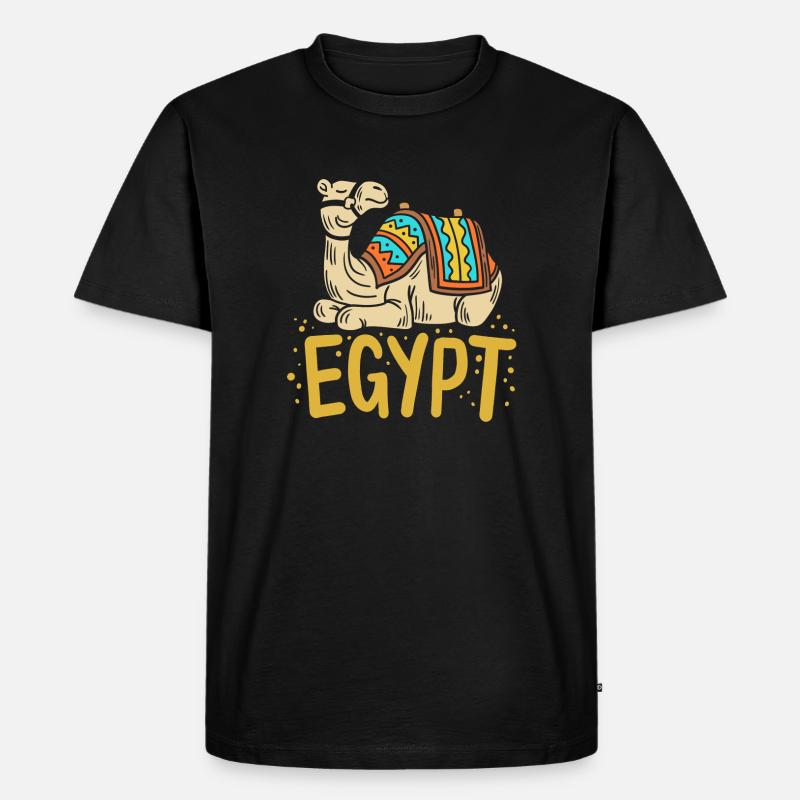 Ägypten Ägypter Kamel - Männer Premium Bio T-Shirt - Schwarz