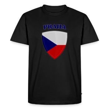 Prague - T-shirt Premium bio Homme - noir - Devant - Nico (187cm)