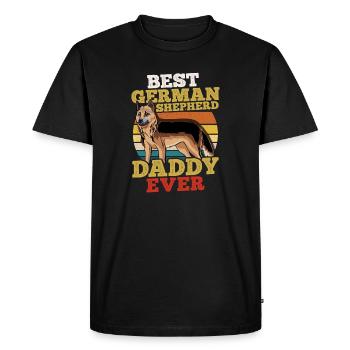 German Shepherd - Men's Premium Organic T-Shirt - black - Front - Nico (187cm)