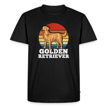 Golden retriever - T-shirt Premium bio Homme - noir - Devant - Nico (187cm)