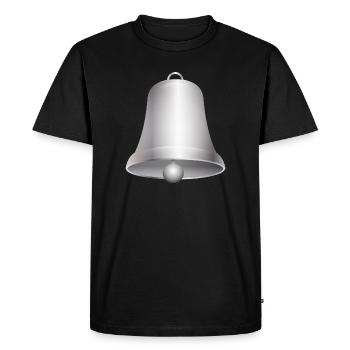 large silver-colored church bell or bells - Men's Premium Organic T-Shirt - black - Front - Nico (187cm)