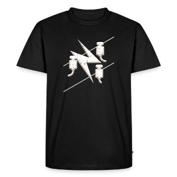 Electrician guild symbol in a cool 3d grunge look - Men's Premium Organic T-Shirt - black - Front - Nico (187cm)