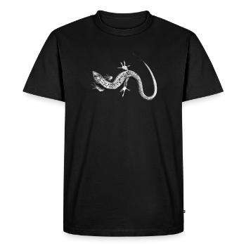 Lézard gris motif noir et blanc - T-shirt Premium bio Homme - noir - Devant - Nico (187cm)