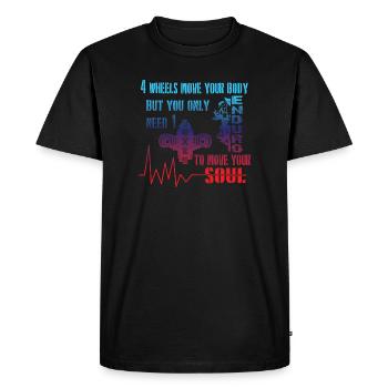 La moto Boxer Motor fait bouger l'âme des motocyclistes - T-shirt Premium bio Homme - noir - Devant - Nico (187cm)